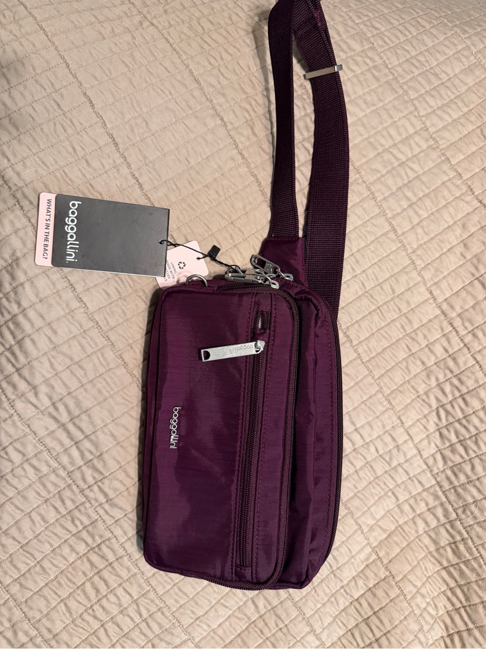 Baggallini Securtex wine Belt/Crossbody Bag